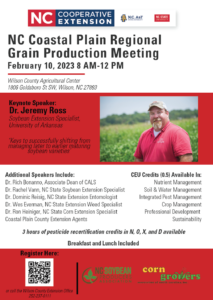 Cover photo for NC Coastal Plain Regional Grain Meeting on 2/10